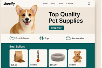 do shopify ecommerce website development, shopify pet store design