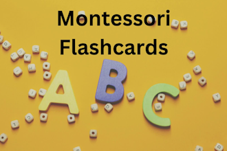 create printable montessori kids flashcard and worksheet
