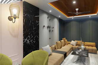 design living room, bedroom and kitchen