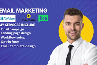 do mailchimp email template design, mailerlite, aweber