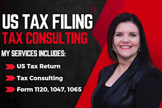 do tax consulting and file US tax return,form 1120, 1040, 1065, to irs