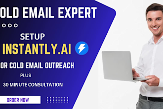 setup and manage instantly ai email campaigns and warm ups