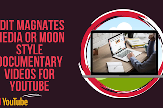 edit magnates media or moon style documentary videos for youtube