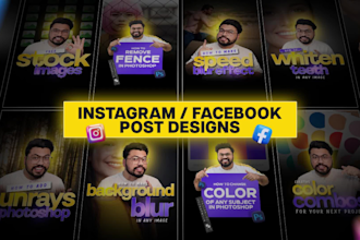 design creative instagram facebook post design