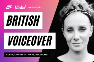 record a female british voiceover