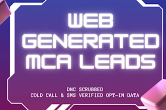 generate mca leads from the web
