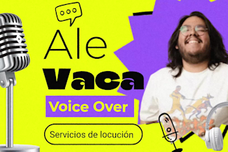 grabaré una voz en off en español latino con acento mexicano