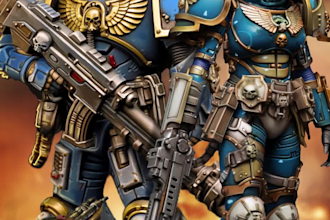 do custom warhammer space marine portrait