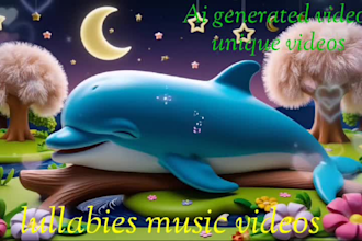 create 20 original lullaby baby sleep video with royalty free music