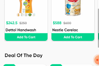 design food app or grocery delivery app