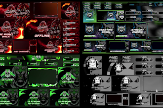 create a professional twitch overlay stream package