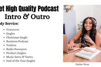 do high quality voiceover, jingles, christmas jingle, podcast for business