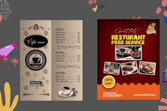 design awesome restaurant, food, digital menu, price list