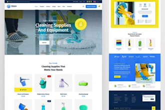 create cleaning business website for house, office cleaning service website