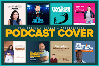 design a podcast cover art, podcast cover, podcast logo