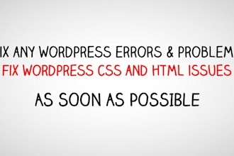 install and fix error bugs in wordpress