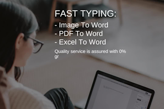 do fast typing, ms word typing, and any typing job