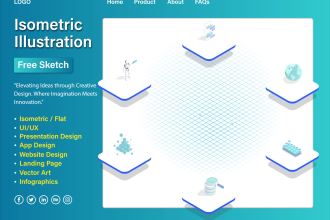 create custom 2d and 3d isometric explainer lottie animation