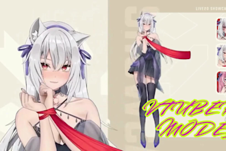 design and rig custom live 2d vtuber model live2d avatar vtuber avatar anime art