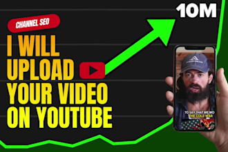 seo and upload videos on youtube channel with consistency