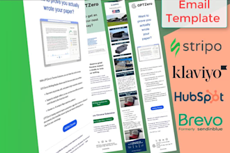 create a series of templates for stripo, klaviyo, brevo and hubspot