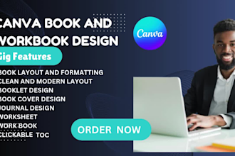 do canva book format, paperback format, lead magnet ebook ,course book and KDP