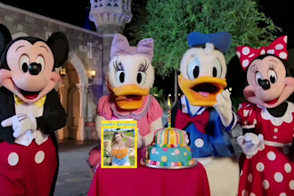 make disney happy birthday greetings video within 2 hours