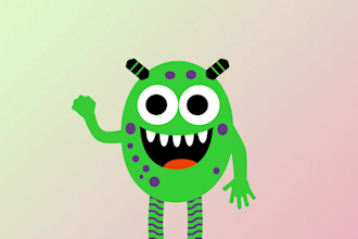 create 2d animated educational videos for kids