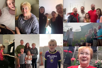 create a video collage presentation of occasion greetings