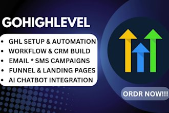 setup gohighlevel expert automation email crm funnel website chatbot ghl ai