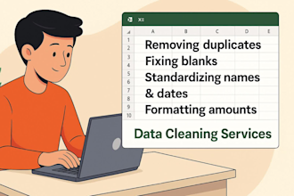 clean, format, and fix messy excel or spreadsheet data