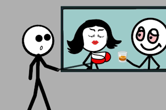 create a funny stickman animation for your story or message