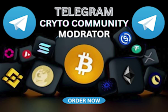 be your expert telegram crypto community moderator