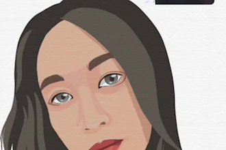 illustration face digital painting