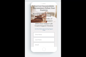 create a landing page or bridge page