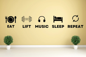 design motivational typography wall decal,mural wallpaper
