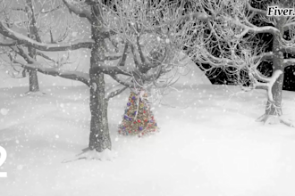 make a merry christmas greeting video with your logo