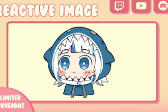make discord reactive fugi for pngtuber vtuber streamer