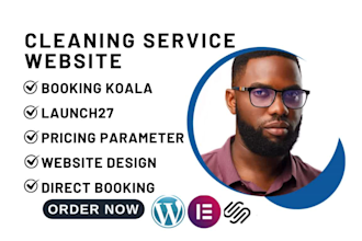 build cleaning service website booking koala website pricing parameters launch27