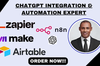 be your zapier integration and make automation expert for airtable chatgpt n8n