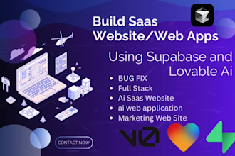 build stunning saas website, web apps using supabase, lovable ai dev