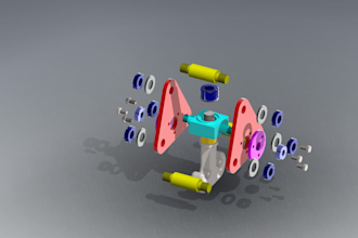 do assembly of 3d cad model parts tools for machine in solidworks in 24 hrs