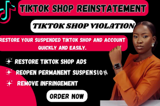 write appeal letters for tiktok shop or etsy reinstatement and violations fix