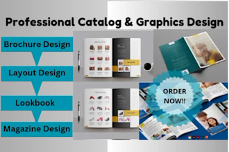 do brochure design, catalog design lookbook, layout, product catalog  magazine
