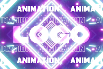 create modern logo animation in cool and trendy vj dj visual loop for your intro