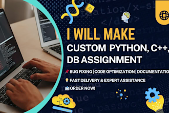 do advance python c cpp sql database coding programming model train assignment