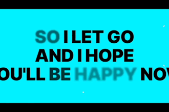 create animated lyric video for your music