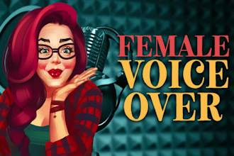record a real, conversational american female voice over