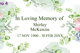 create photo slideshow,funeral,memorial,tribute life commemorative in 24 hours