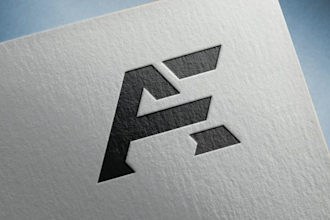 design initial personal branding name text letter modern minimal monogram logo